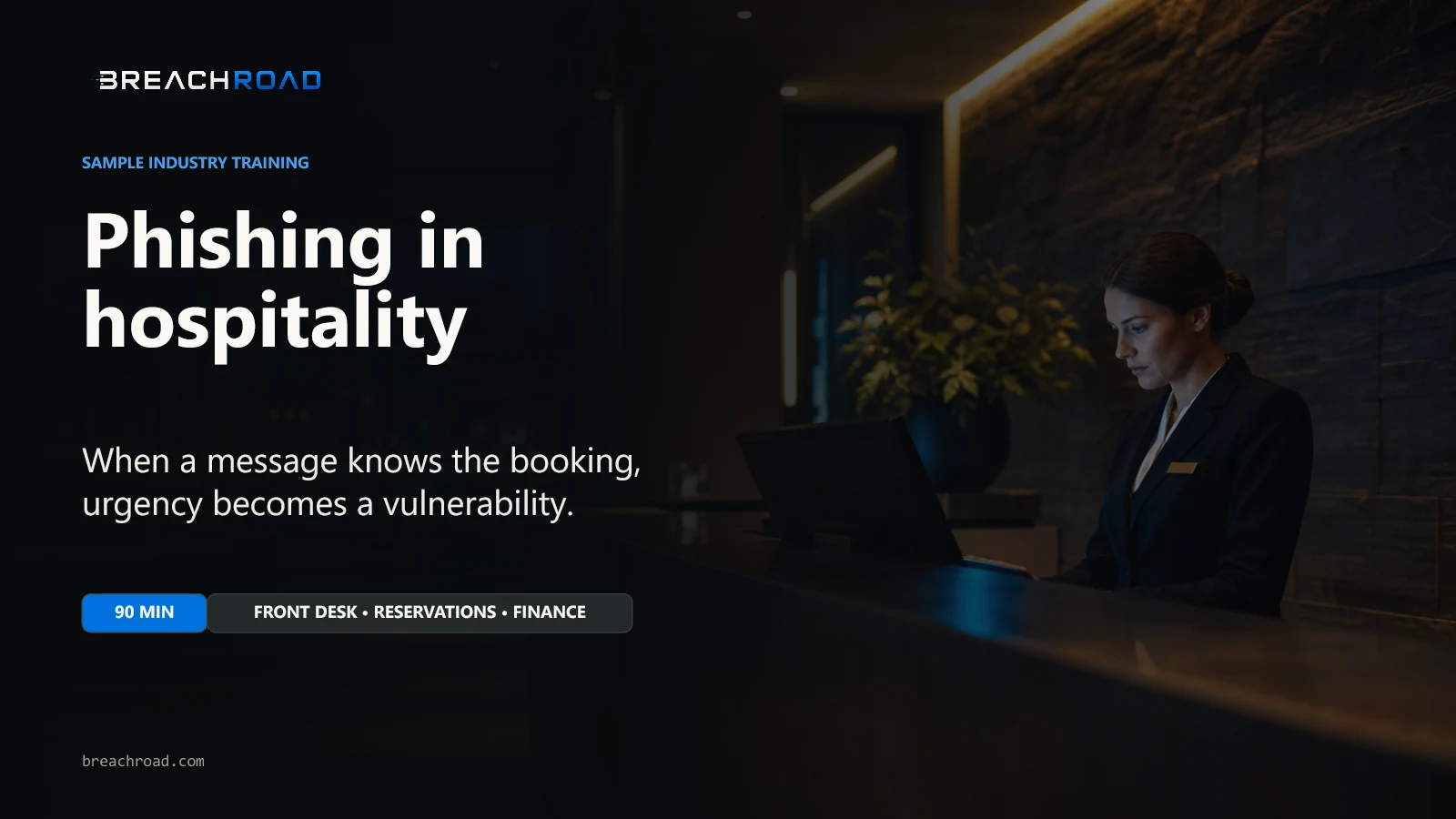 Cover of the Breachroad Phishing in hospitality training
